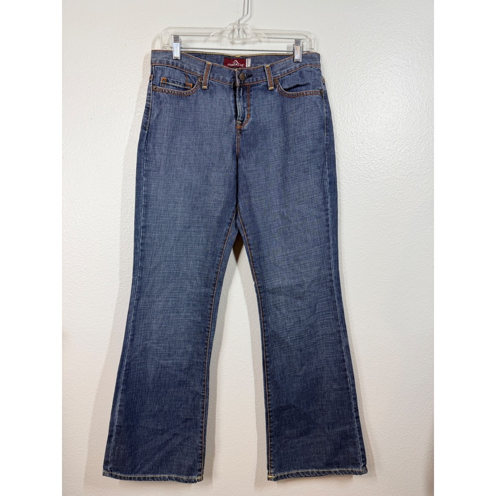 Jordache Jeans Womens 9/10 Blue Flare Leg Bootcut Low Rise Denim Y2K Vintage